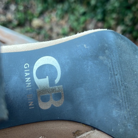 Gianna Bini Leather and Suede Ankle High Heel Booties - Picture 7 of 8